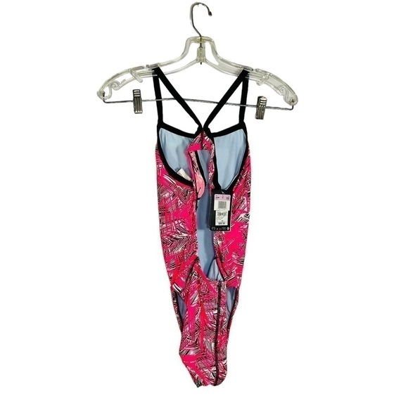 Nike Women's Scatter Brain Classic Lingerie Tank Swimsuit size 6 pink flash - Picture 4 of 13